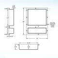 Tile de nicho de chuveiro retângulo pronto, fácil para colagem de bricolage, prateleira de chuveiro embutida